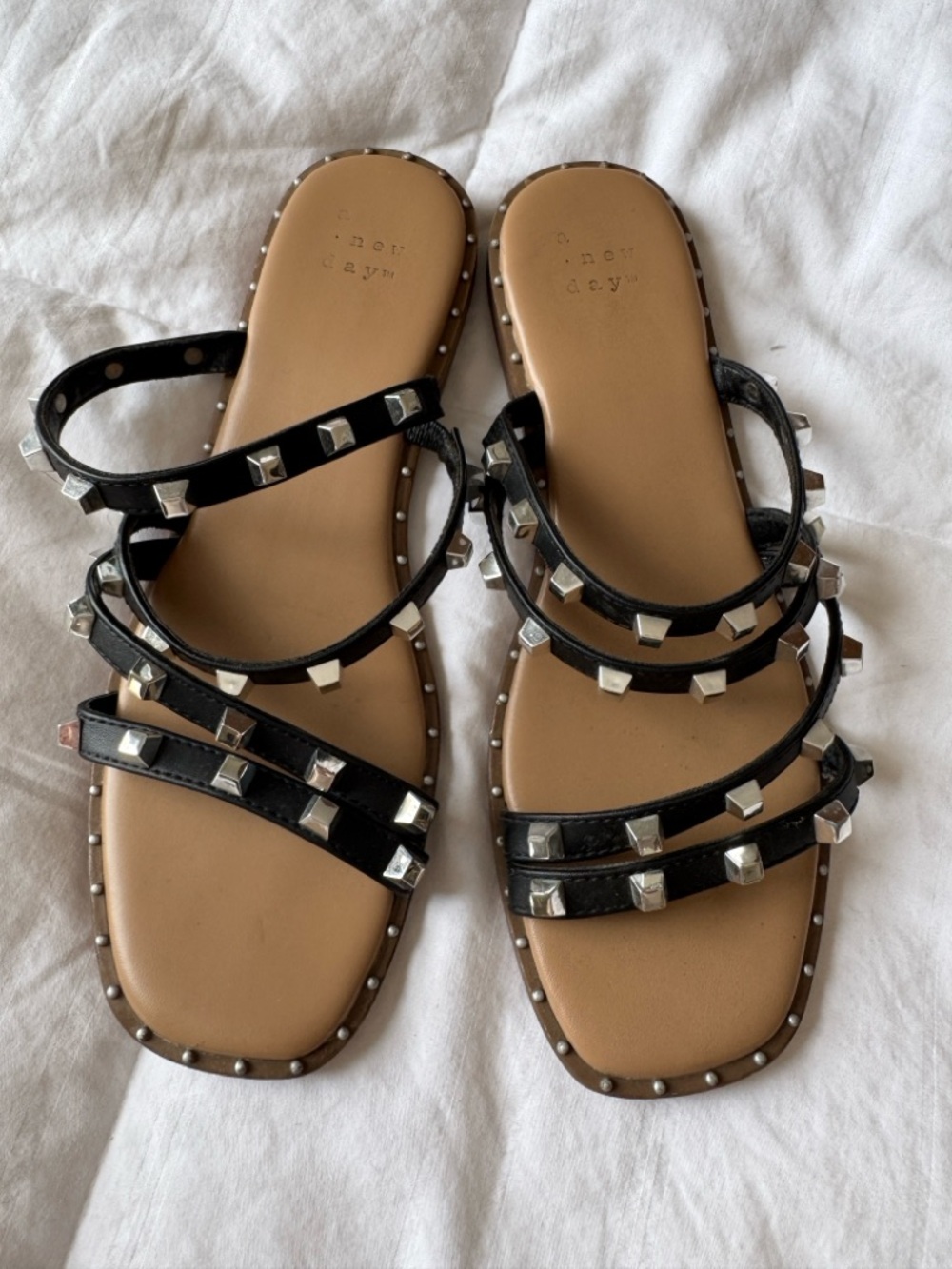 Studded Multi-Strap Slide Sandals - Picture 4 of 6